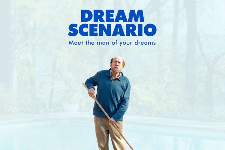 Poster film Dream Scenario yang dibintangi Nicolas Cage. 