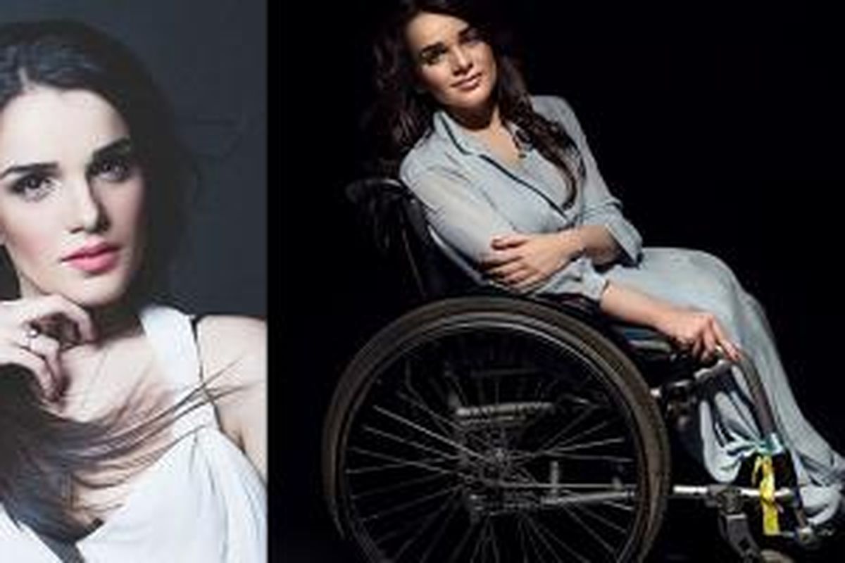 Meski berada di atas kursi roda, tak menghalangi Alexandra Kutas (21) untuk menjadi seorang model.