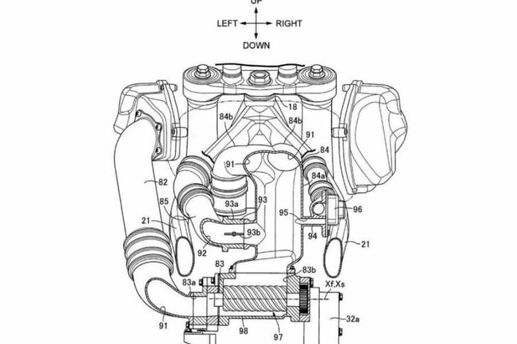 Paten yang ditengarai mesin Honda Africa Twin dengan tambahan turbo