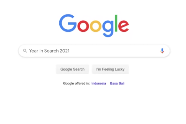 Ilustrasi Google Year in Search 2021.