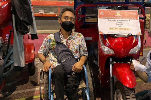 Dapat Motor Roda Tiga dari Kemensos, Sucipto: Alhamdulillah, Saya Senang Sekali