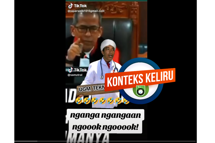 Tangkapan layar Facebook narasi yang mengeklaim Sadil Isra menanyakan soal ijazah Jokowi