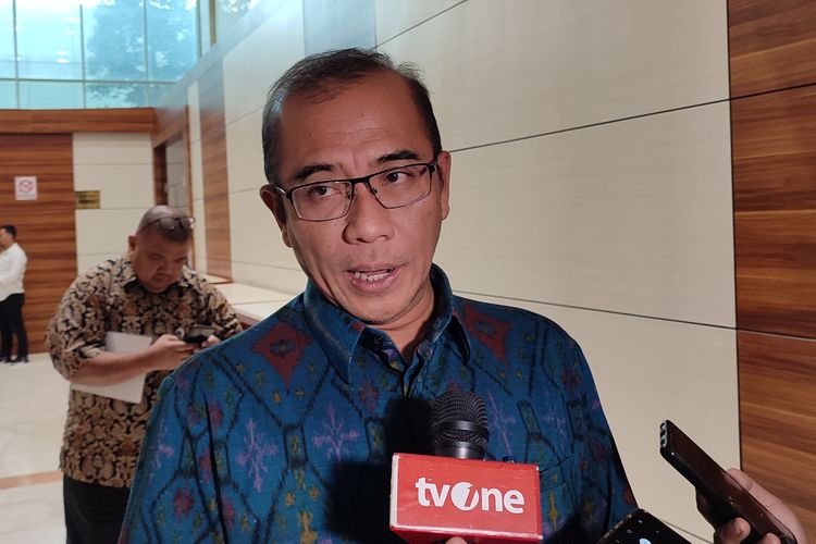 Ketua KPU RI Hasyim Asy'ari di Gedung Nusantara II, Kompleks Parlemen, Jakarta.