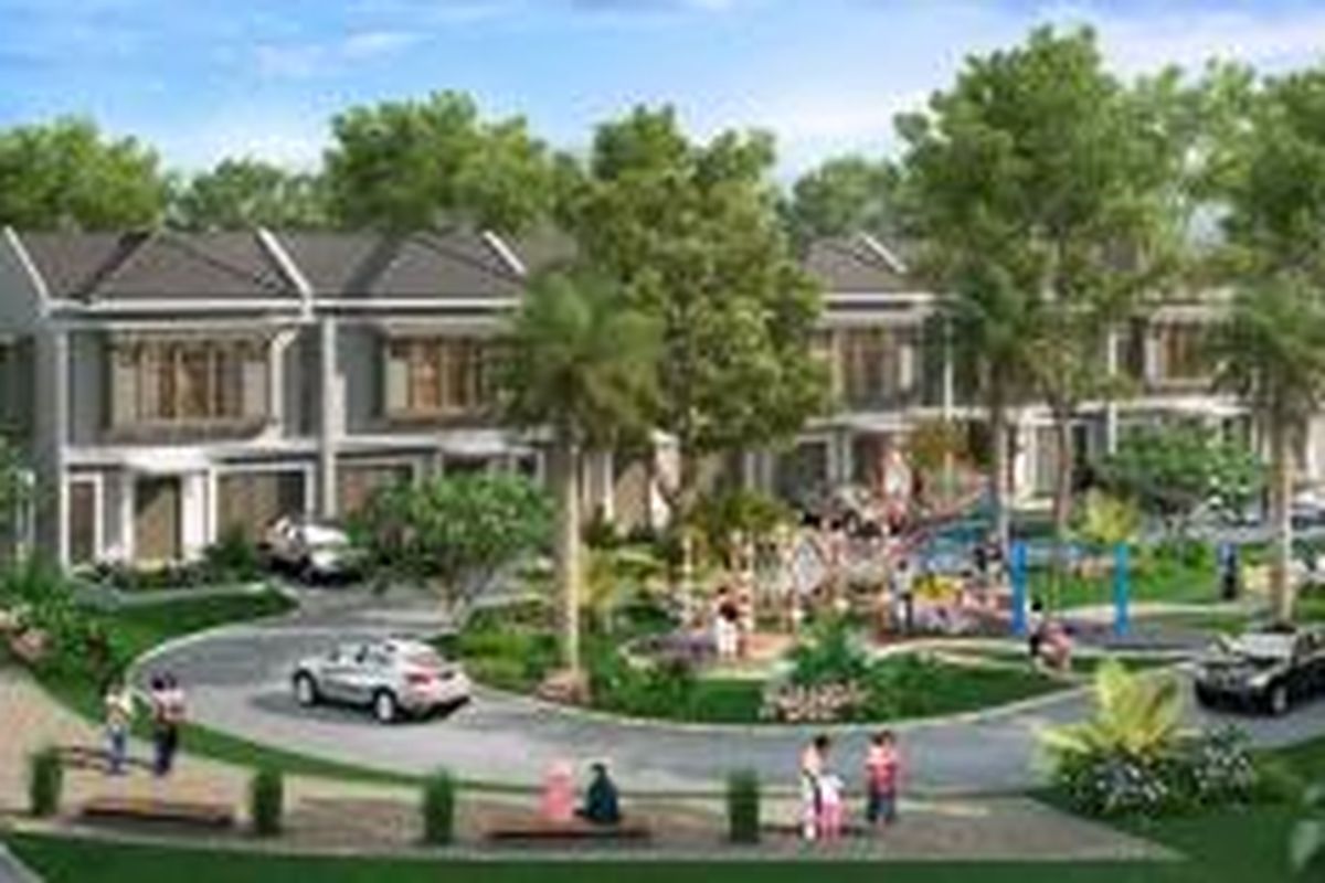 Dengan menampilkan suasana resor vila, hunian tersebut memberikan desain rumah yang lebih luas. Selain itu, peletakkan pintu masuk rumah di bagian samping menjadi inovasi tersendiri dari hunian ini. 