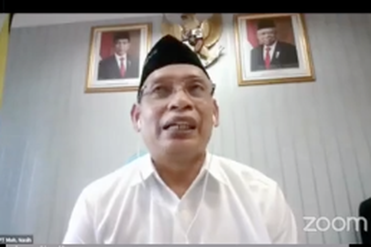 Ketua LTMPT Prof. Mohammad Nasih dalam pengumuman SBMPTN 2020 yang dilaksanakan secara daring, Jumat 14 Agustus 2020.