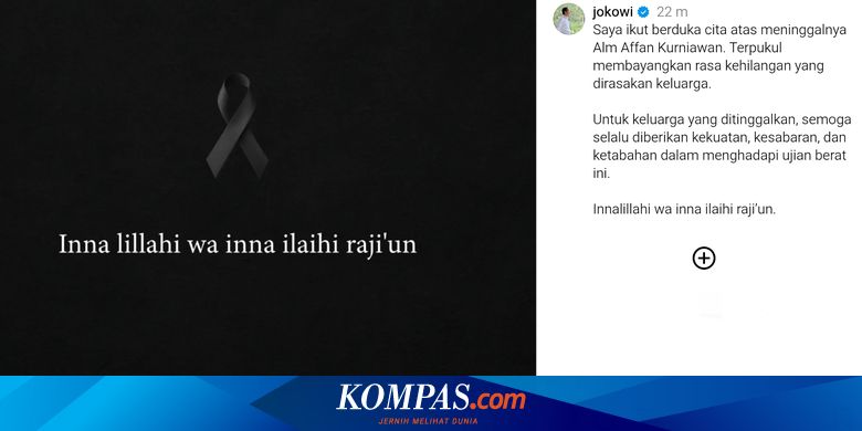 Jokowi Posting Pita Hitam, Ikut Berduka atas Meninggalnya Affan Kurniawan