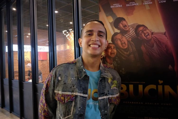Andovi da Lopez dalam jumpa pers peluncuran poster dan trailer film Bucin di CGV FX Sudirman, Jakarta Pusat, Selasa (25/2/2020).