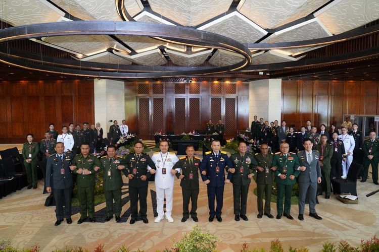 Para agen intelijen militer se-ASEAN berkumpul dalam forum Internasional ASEAN Military Intelligence Meeting (AMIM) di Hotel Sofitel Nusa Dua, Bali, pada Senin (5/6/2023).