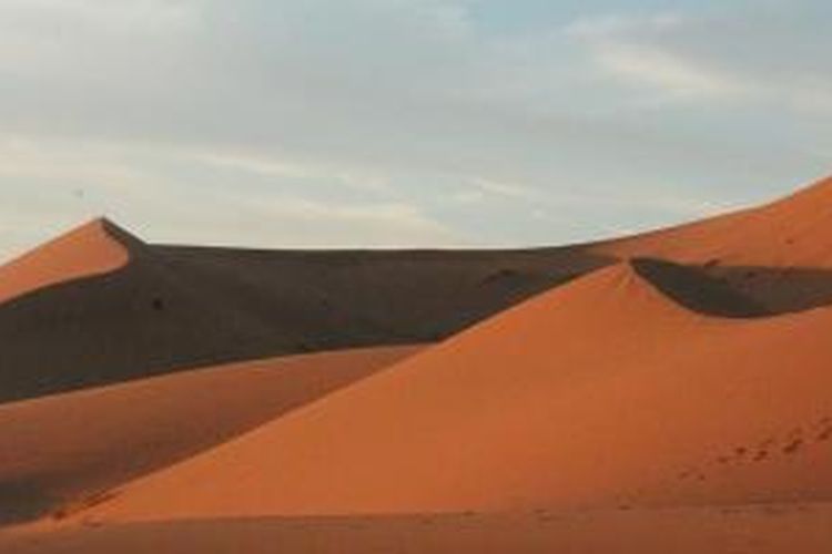 Padang pasir di Merzouga, Maroko.
