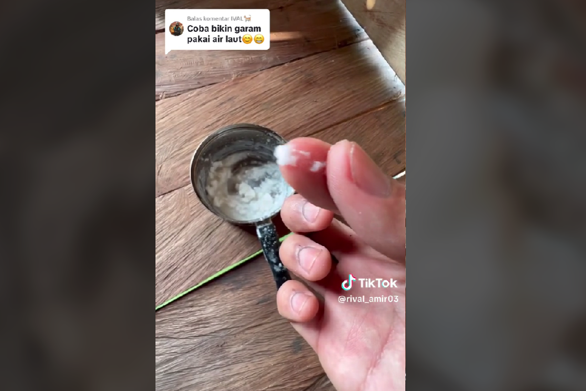 Viral video bikin sendiri garam dari air laut