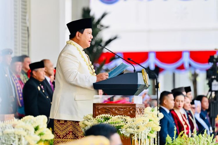 Momen Bersejarah, Prabowo Jadi Presiden Pertama yang Baca Teks Proklamasi di HUT RI