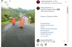 Video Viral Sepeda Motor Pakai Bodi Bus Sugeng Rahayu