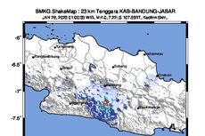 Analisis BMKG Terkait Gempa M 4,0 Kabupaten Bandung, Penyebabnya Aktivitas Sesar Garsela