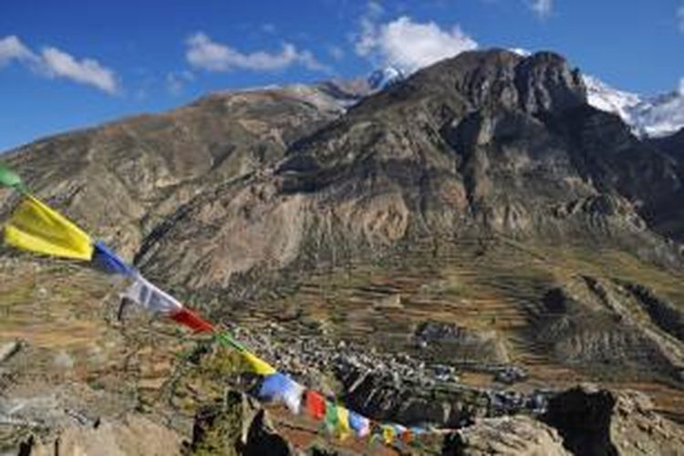 Desa Manang di Himalaya, Nepal. 