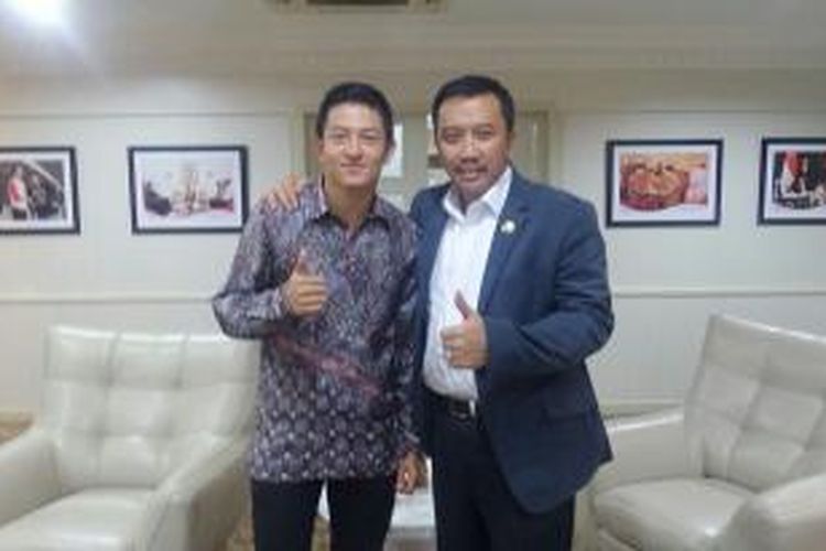 Rio Haryanto dan Menpora Imam Nahrawi