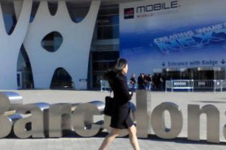 Tempat pelaksanaan ajang Mobile World Congress 2014 di Barcelona, Spanyol.