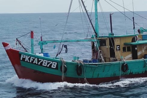 Kronologi Penangkapan Kapal Malaysia Berisi 10 ABK, Tangkap Ikan, Sempat Berusaha Kabur dan Lepas Jaring