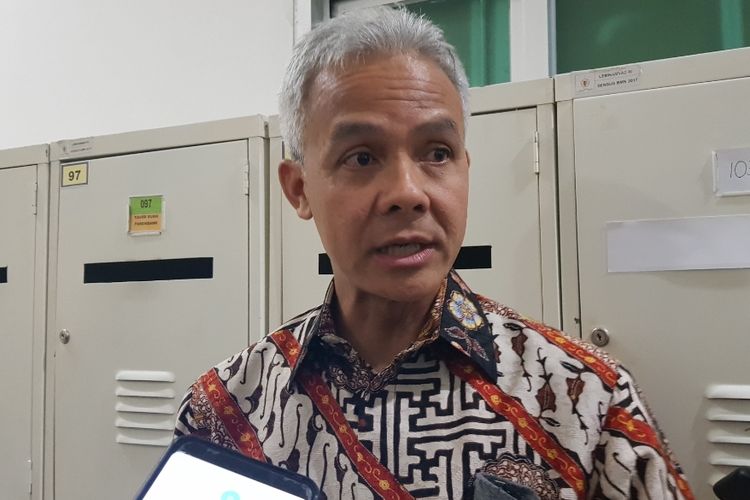 Gubernur Jawa Tengah Ganjar Pranowo usai mengikuti Seminar Nasional Lemhanas RI di Gedung Lemhanas, Jumat (20/9/2019).