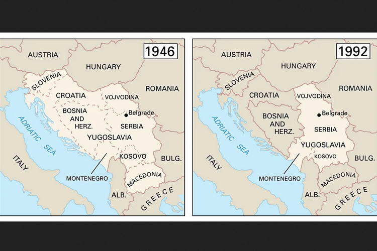Negara-negara pecahan Yugoslavia.