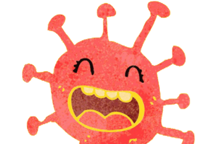 Ilustrasi virus corona untuk anak-anak, diambil dari buku #COVIBOOK karya Manuela Molina.