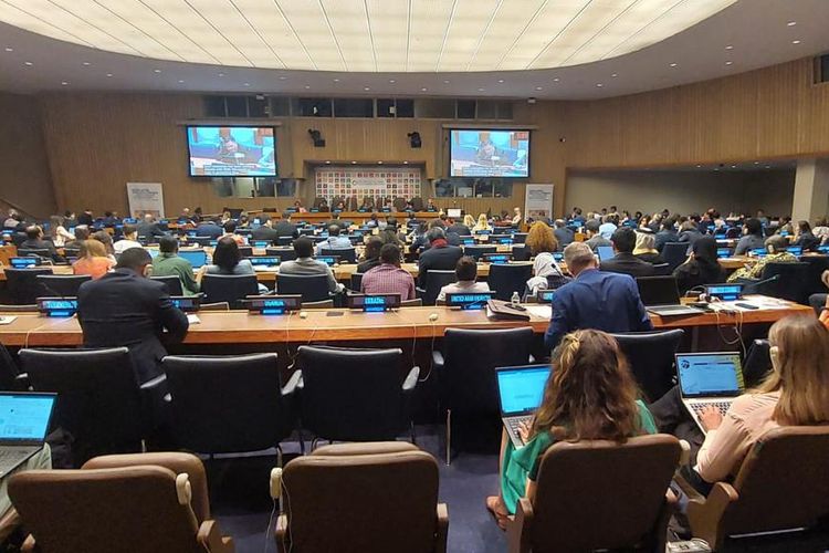 Kementerian Desa Pembangunan Daerah Tertinggal dan Transmigrasi (Kemendesa PDTT) mewakili Indonesia dalam acara High-Level Political Forum (HLPF) on Sustainable Development 2023 di Ruang Sidang Umum Perserikatan Bangsa-bangsa (PBB), New York, Amerika Serikat (AS), Selasa (11/7/2023).

