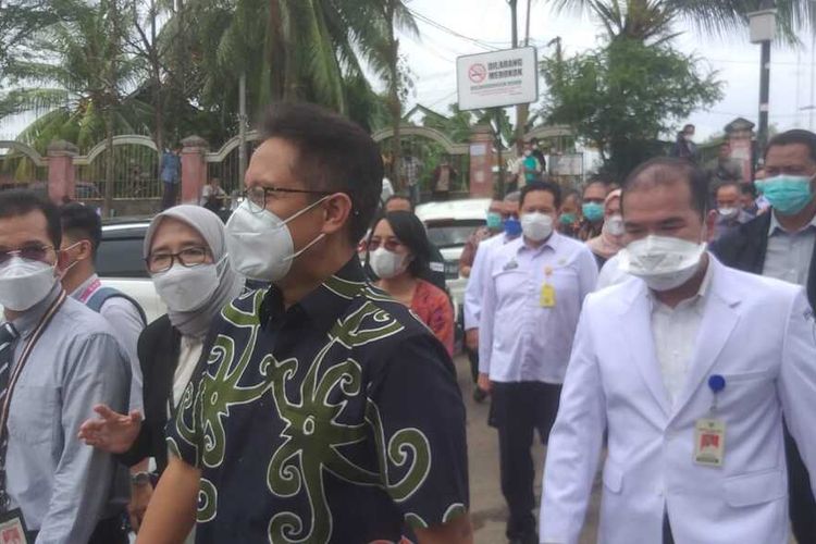 Menteri Kesehatan (Menkes) Budi Gunadi Sadikin saat melakukan kunjungan kerja di Palembang, Sumatera Selatan, Rabu (27/7/2022).