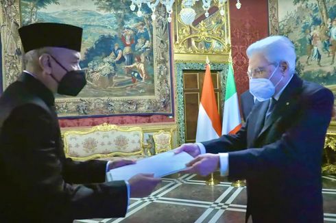Dubes LBPP RI di Italia Serahkan Surat Kepercayaan pada Presiden Sergio Mattarella