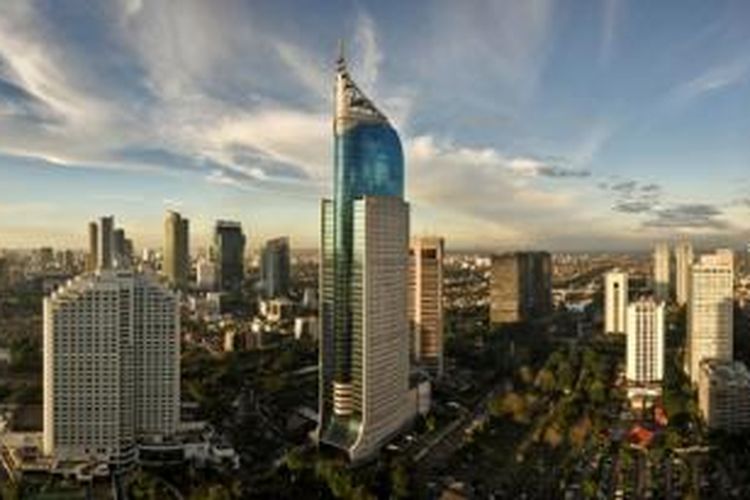 Salah satu sudut Jakarta. Pertumbuhan ekonomi Indonesia akan melambat sepanjang 2014