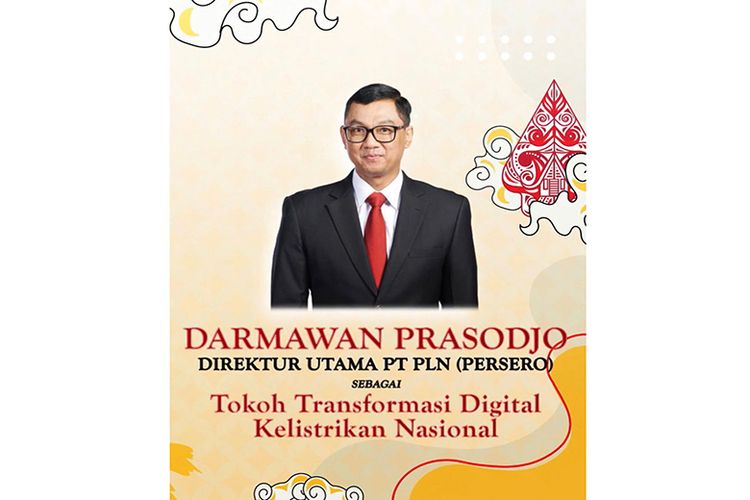 Direktur Utama PT PLN Darmawan Prasodjo terpilih sebagai Tokoh Transformasi Digital Kelistrikan Nasional dalam ajang Rakyat Merdeka Award 2022.