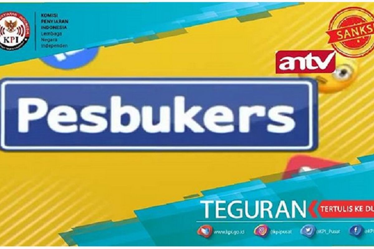 KPI Pusat memberikan teguran tertulis kepada tayangan Pesbukers.