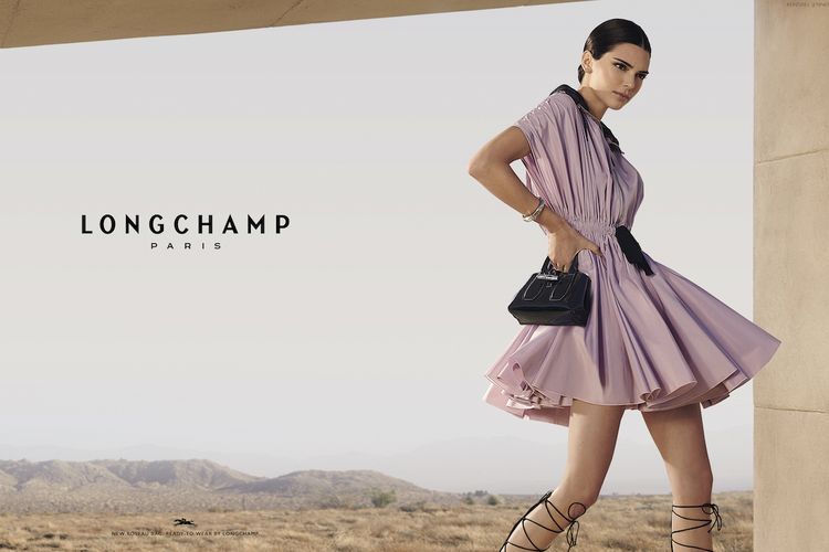 Kendal Jenner dalam kampanye iklan terbaru Longchamp.