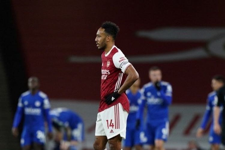 Penyerang Arsenal, Pierre-Emerick Aubameyang.