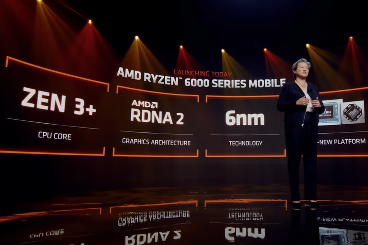 CEO AMD, Lisa Su mengumumkan AMD Ryzen 6000 Series Mobile Processors.