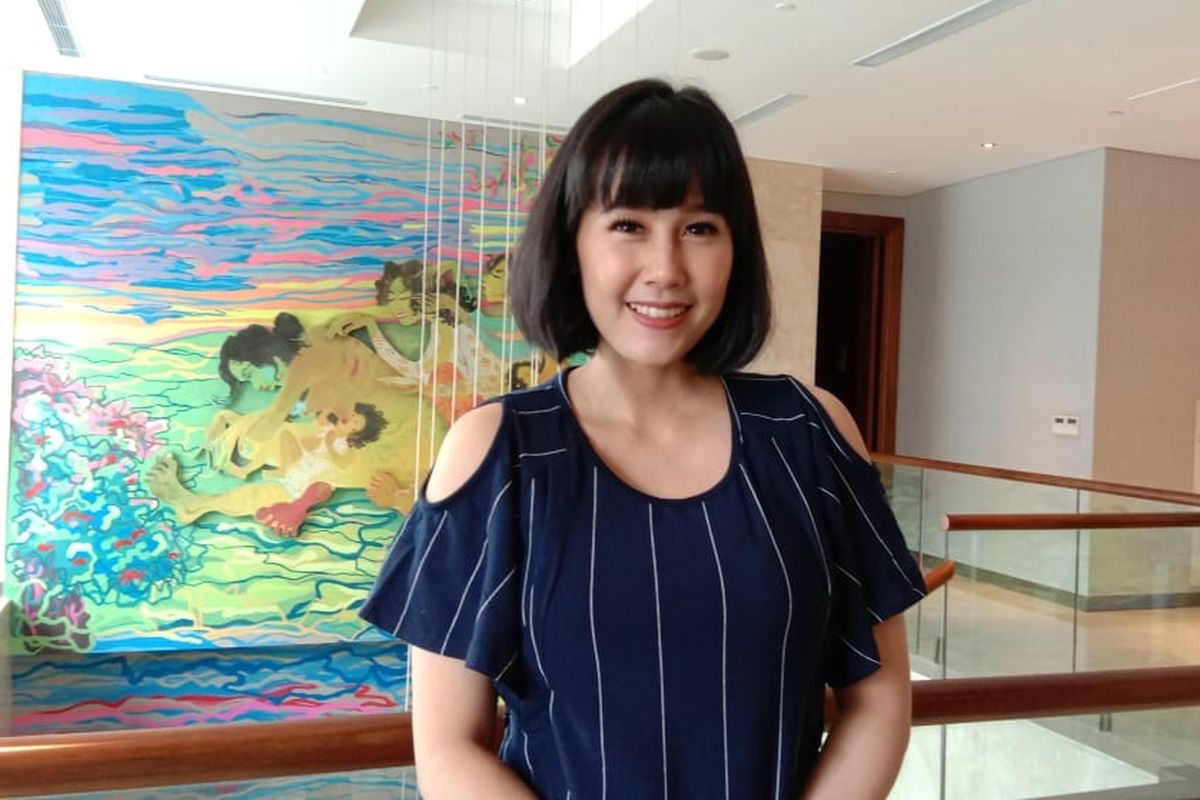 Ardina Rasti saat dijumpai dalam acara Babyologist bersama Spectra Baby di Hotel Ascott Sudirman, Jakarta Pusat, Selasa (19/3/2019).