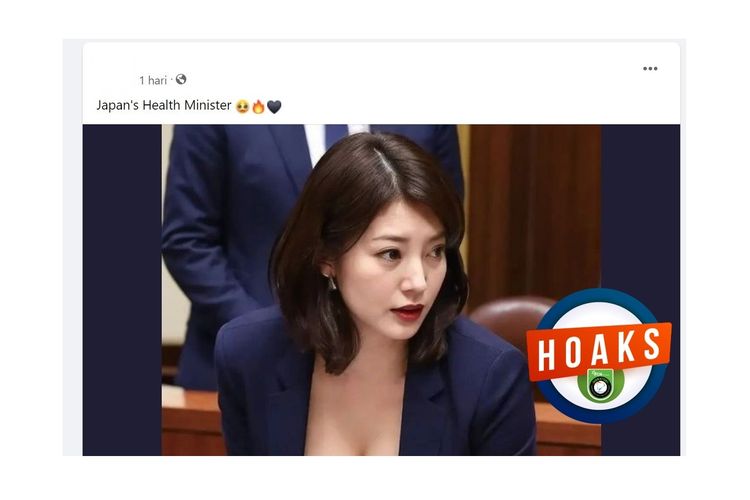 Hoaks, foto perempuan yang disebut sebagai Menteri Kesehatan Jepang