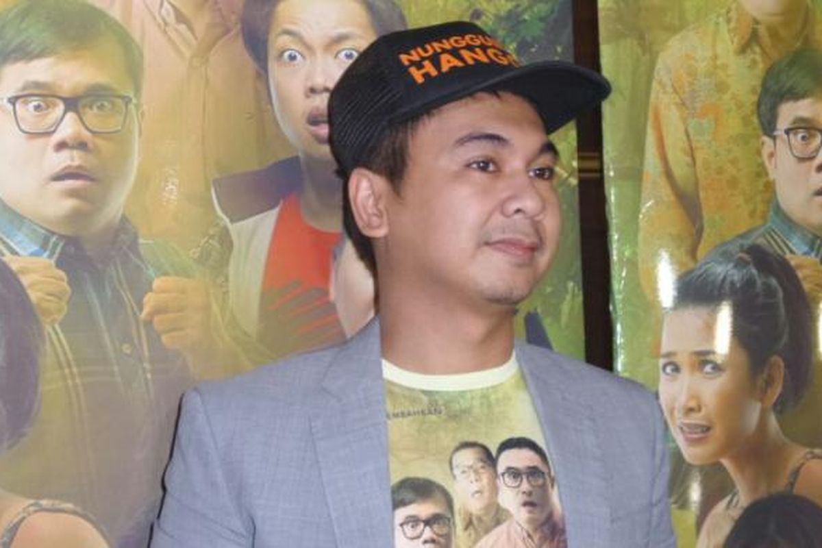 Raditya Dika dalam acara pemutaran film Hangout di The Prohibition, Plaza Senayan Arcadia, Jakarta Pusat, pada Kamis (15/12/2016).