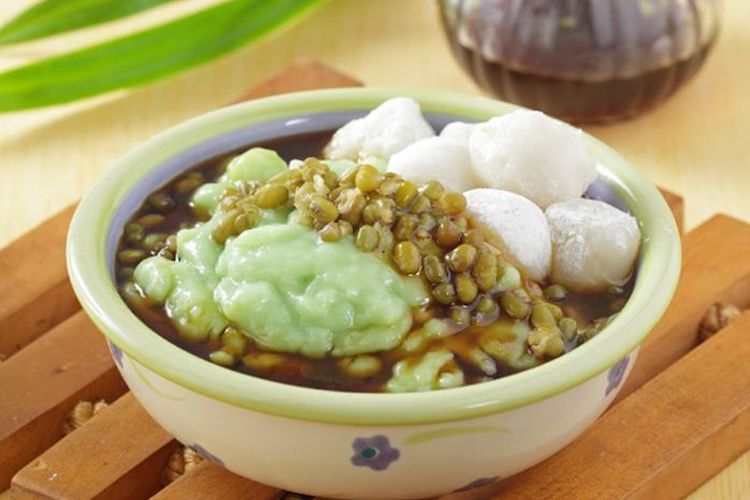 Ilustrasi bubur sumsum pandan. 