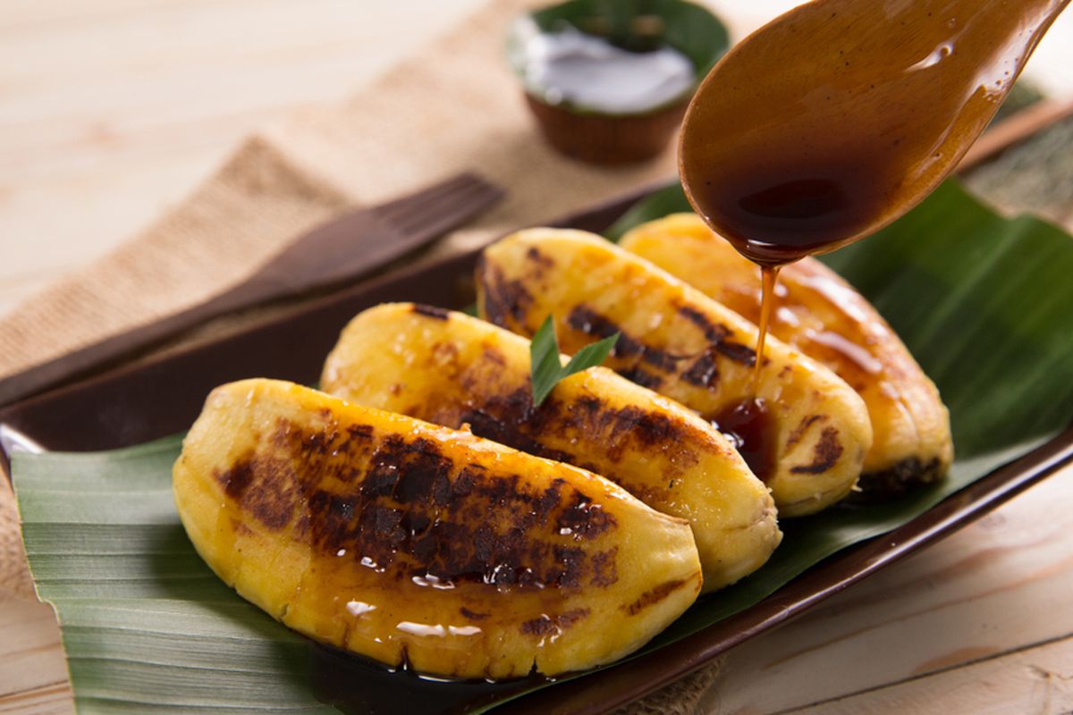 Resep Pisang Kepok Panggang Saus Madu, Masak Pakai Oven