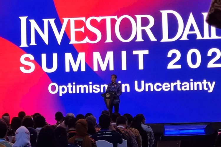 Presiden Joko Widodo (Jokowi) saat membuka acara Investor Daily Summit 2022 di Jakarta Convention Center, Selasa (11/10/2022).