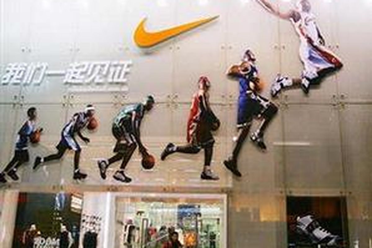 Baliho Nike di Beijing, China.