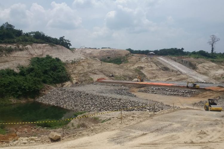 Proyek Bendungan Karian di Kecamatan Rangkasbitung, Kabupaten Lebak, Provinsi Banten.