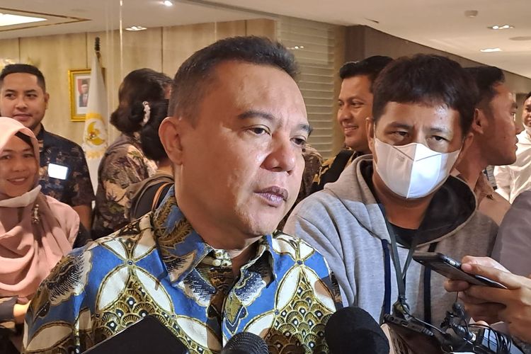 Ketua Harian Partai Gerindra Sufmi Dasco Ahmad saat ditemui awak media di Gedung DPR, Senayan, Jakarta Pusat, Jumat (10/2/2023). 