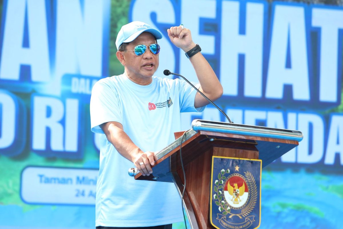 Mendagri Tito Karnavian menyampaikan pesan penting soal integritas pada peringatan HUT ke-80 Kemendagri di TMII, Jakarta.