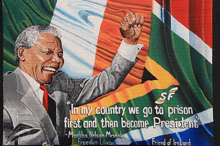 Mural Nelson Mandela di Belfast, Irlandia