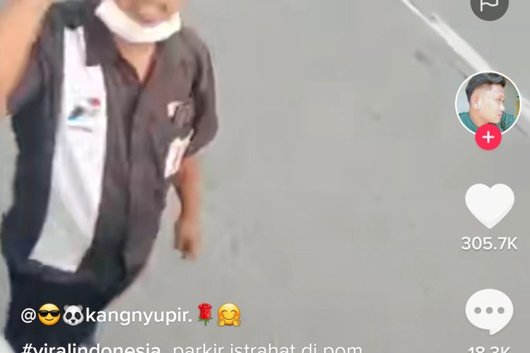 Tangkapan layar petugas SPBU Lemahabang saat berselisih dengan sopir truk