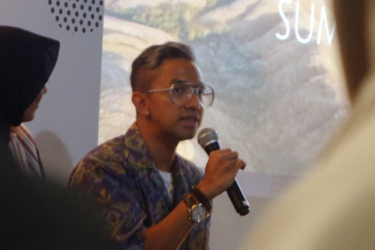 Creative Director IKAT Indonesia, Didiet Maulana saat menghadiri peluncuran situs krowd.id di Menara Kibar, Cikini, Jakarta Pusat, Rabu (10/1/2018).