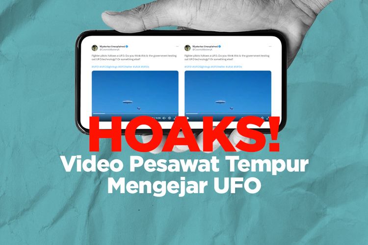 HOAKS! Video Pesawat Tempur Mengejar UFO