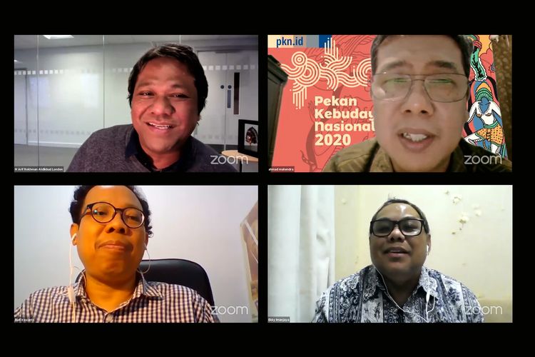 Para pematero berpose dalam acara diskusi bertajuk Talk on Indonesia: Indonesian Films During the Pandemic yang digelas oleh KBRI London, Jumat (6/11/2020)