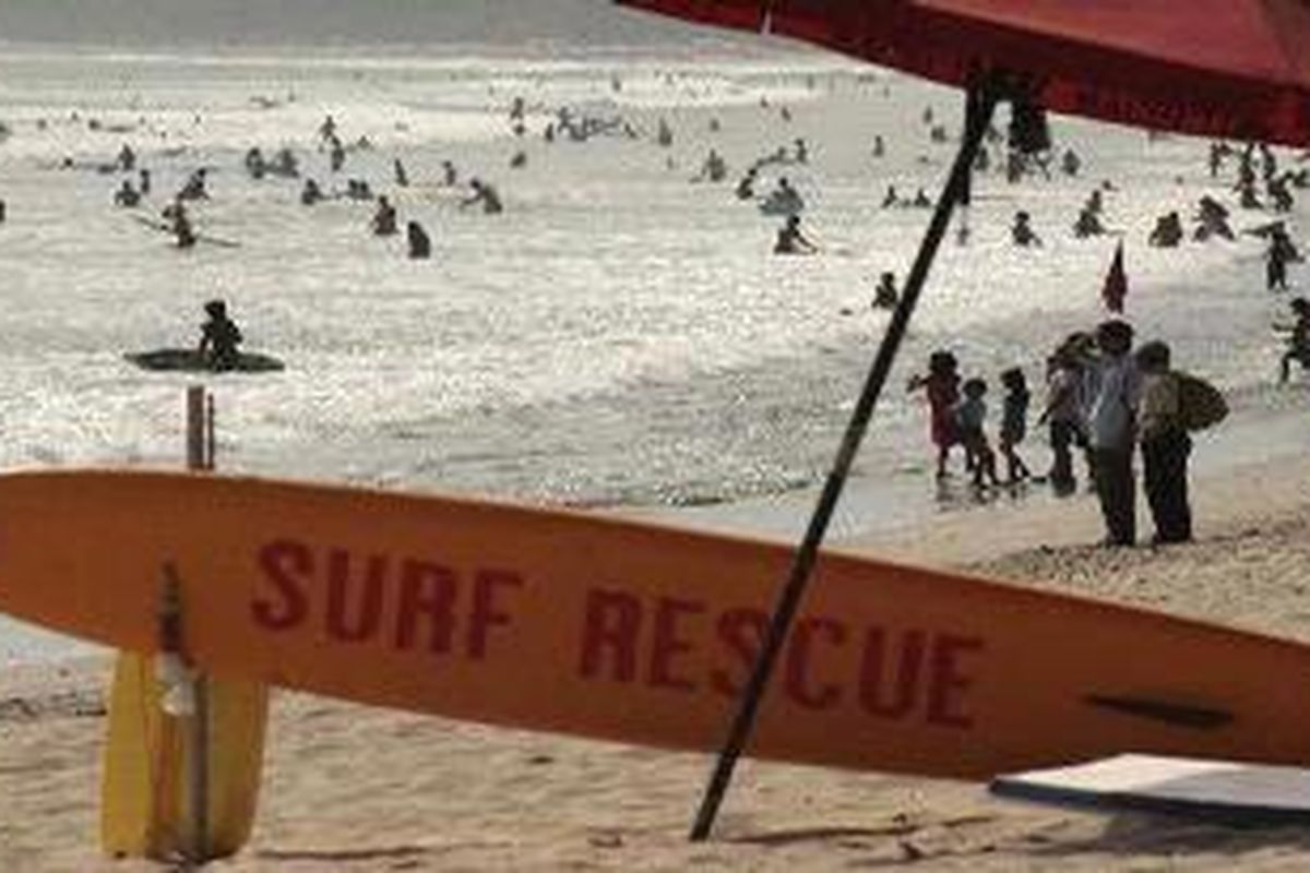Suasana Pantai Kuta, Bali.