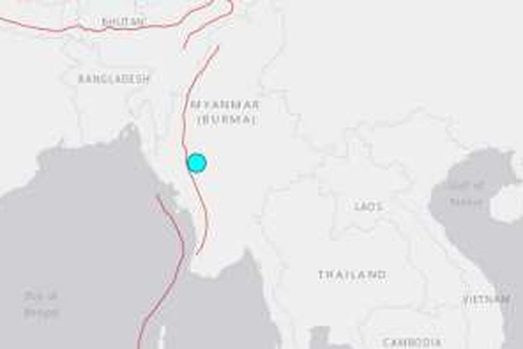 Titik gempa Myanmar